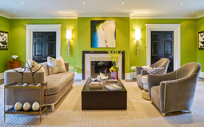 BRIGHT GREEN LIVING ROOM